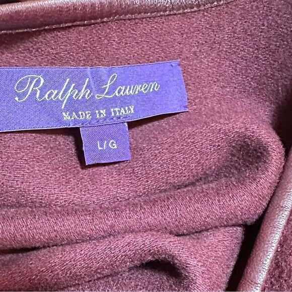 Ralph Lauren Collection Pre-Fall ‘17 Winsor Burgundy Wool-Cashmere Lambskin Cape - Picture 10 of 17